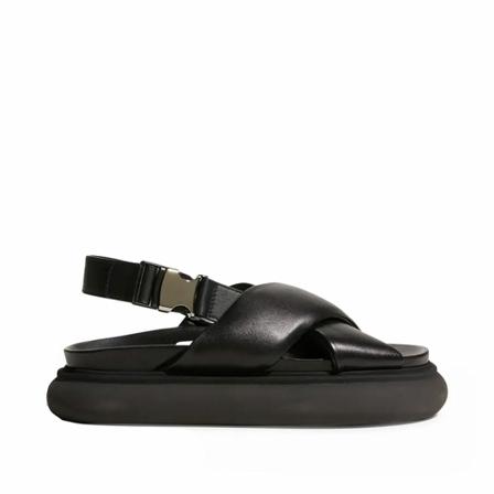 Moncler, Solarisse Sandals Czarny, Kobieta, Rozmiar: 36 EU