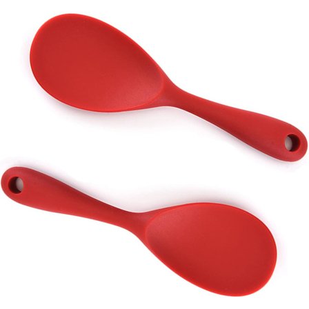 Serveringsskje, Silikon Skje Ris Skjeer for Ris Cooker,