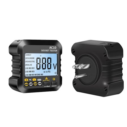 AC10 Socket Tester Plug Detektor Zero Line Plug Polaritet Faskontroll Detektor Digital Tester Multimeter 10A/16A