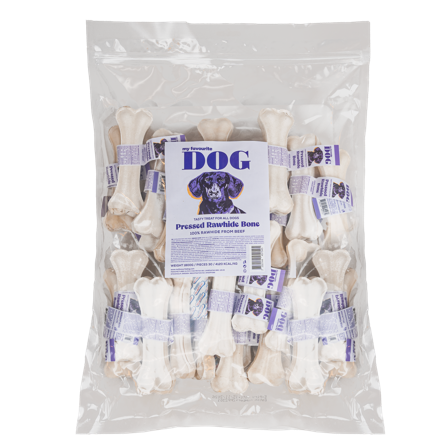 My favourite DOG - Presset tyggebein av råhud 12,5 cm, 30-pakning - Hund - Hundegodbiter & tyggebein - Hundebein & tyggekringler - ZOO.no