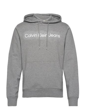 Core Institutional Logo Hoodie Hoodie Grå Calvin Klein Jeans