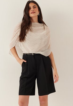 VERO MODA-Awpassi Mw Knee Shorts Noos-L