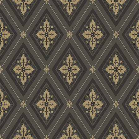 Duro Tapetprov, Astrid 692-04P Gammalsvenska QuickUp, Svart/guld, L, , Färg & tapeter