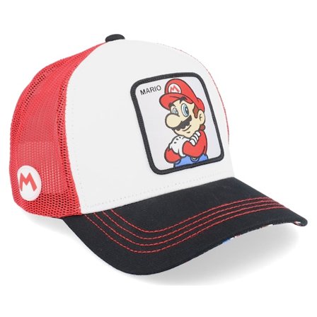 Capslab - White trucker Czapka Z Daszkiem - Nintendo Super Mario Bros Mario White/Red/Black Trucker @ Hatstore