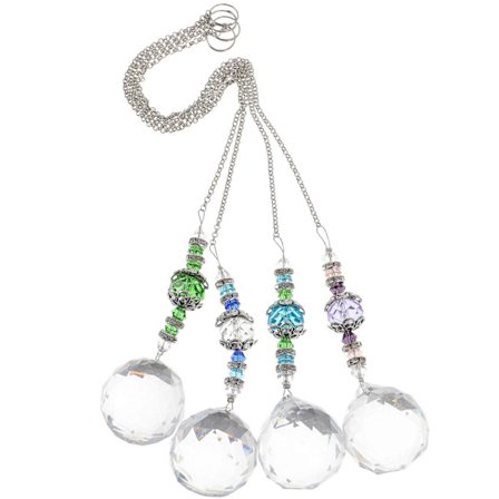 4 stk. Krystal Solfanger Have Vindue Krystal Dekoration Kontor Krystal Dekoration (FMY) 31X3CM