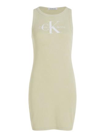 Archival Monologo Rib Tank Dress Green Calvin Klein Jeans