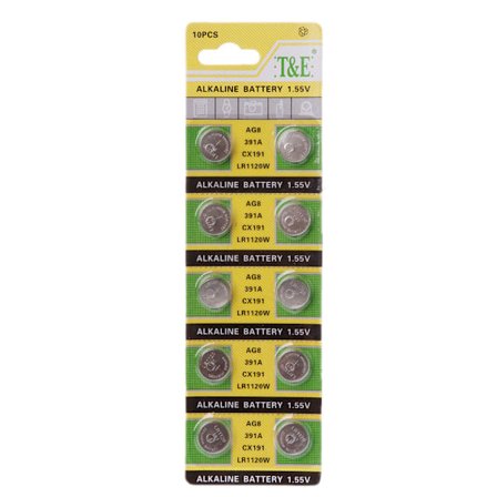 10 st Watch Battery AG8 1.55V Li-ion Knappcellsbatterier LR1120 391 SR1120 191 LR55 Leksaker Fjärrkontroll Kamera CPU