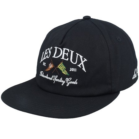 Les Deux - Schwarz Snapback Cap - Ivy League Cap Black Strapback @ Hatstore