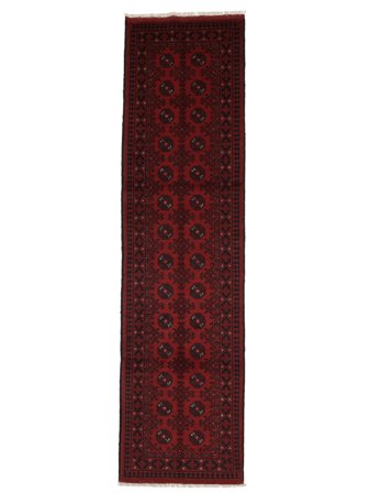 Noué À La Main Afghan Fine Tapis 80X303 De Laine Petit