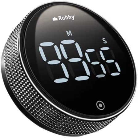 Magnetisk kjøkkentimer med LCD-skjerm