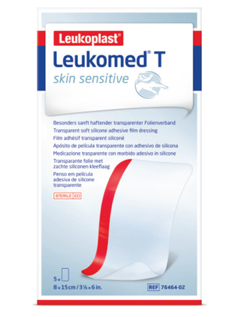 Leukoplast Leukomed T Skin Sensitive Film, 8 cm x 15 cm, 5 stk.