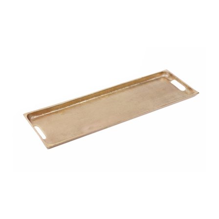 Koristeellinen kultainen alumiinitarjotin, 60x16x5 cm
