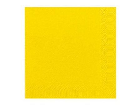 DUNI Servett 3 lager, gul, 24 x 24 cm 250/fp - Lyreco - Kök och servering - Servetter och dukar - Servett - 3-lagers