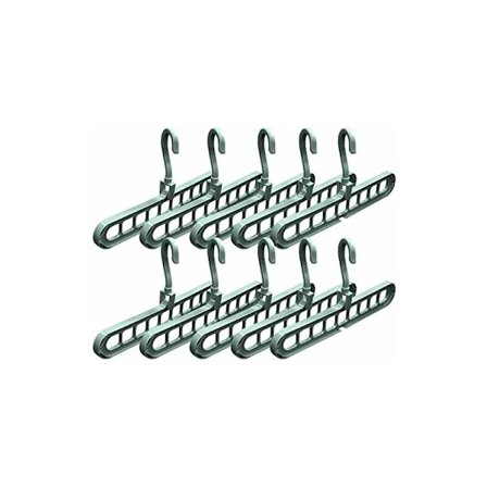 Taikavaatteiden henkari, 10 kappaletta tilaa säästävä monihenkari, vaatekaapin henkari tai