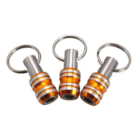 1/4 tommer rustfrit stål stikkontakt sekskantet skaft hurtigudløsning nøglering skruetrækker 3 stk.