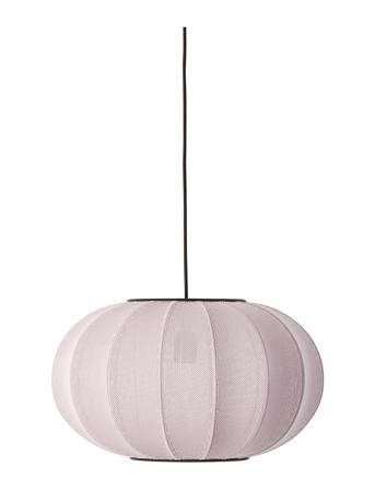Knit-Wit 45 Oval Pendant Home Lighting Lamps Ceiling Lamps Pendant Lamps Vaaleanpunainen Made By Hand