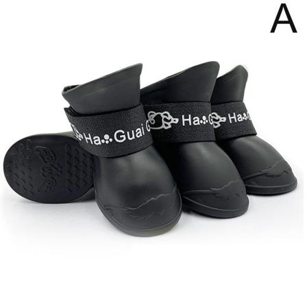 4 St. Vattentät Hundfot Skyddsgummi Pet Regnskor Boot