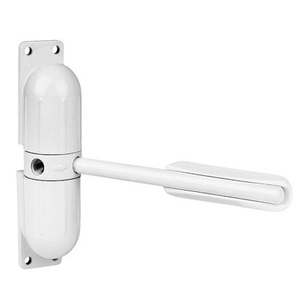 DCW207 DCW Jousiovensulkija 1/2 tunnin paloluokituksella - Pinta-asennettava - Musta/Valkoinen - Kiillotettu messinki, Satiinikromi