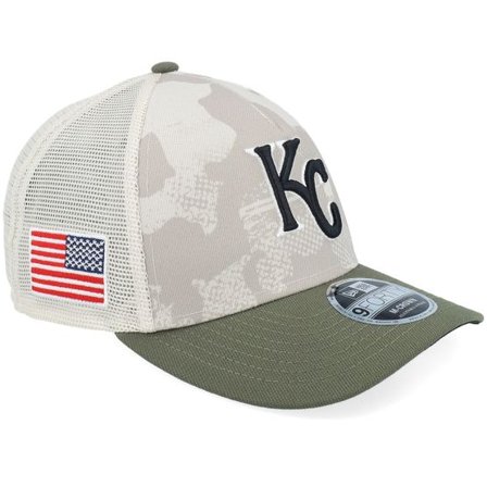 New Era - MLB Camo trucker Keps - Kansas City Royals MLB Armed Forces Day 9FORTY Mc Stone/Olive A-frame Trucker @ Hatstore