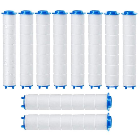 10 stk. 9,5 x 2 cm Udskifteligt brusefilter, brusefilter kompatibelt med aftageligt brusehoved, omvendt osmose, klor og fluor og partikler