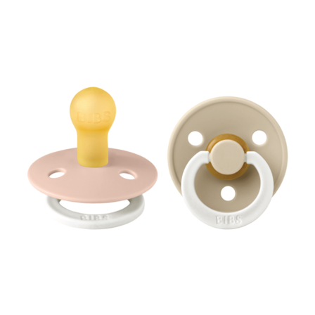 BIBS Colour Latex Glow Smokk Str. 1, 0-6 mnd, blush/vanilla, 2 stk.