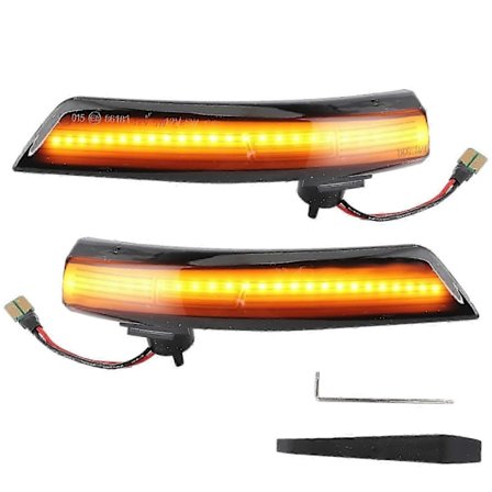 Par Bakre Sidospegel Blinkers Dynamisk LED Flytande Ljus Passar Ford Focus MK 2 3