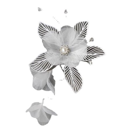 3 stk. Hvide Blomster U-formede Hårnåle Perle Elegant Hårnåle Hår Smykker Tilbehør Til Kvinder