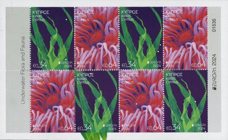 Cypern - EUROPA 2024 Undervandsfauna og -flora - Postfrisk hæftesammentryk