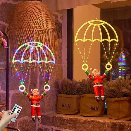 LED Jultomte Dekorationslampa 70x40cm Fjärrkontroll USB Inomhus Utomhus Festlampa