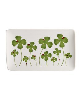 Asjett med håndtegnet motiv Kløver 1-pk Grønn