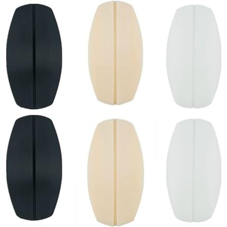 3 par silikon BH-stroppputer, sklisikre smertelindrende skulderputer, 9 x 5 cm BH-stroppputerholder