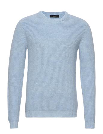 Van Luke Crew Neck Knit Blue Bruuns Bazaar