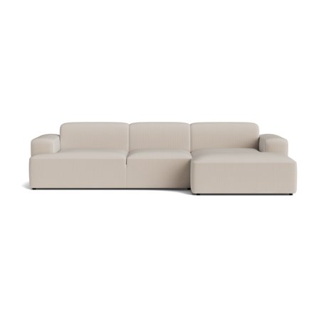 Madrid XL Chaiselong Sofa, Højrevendt, Lisboa Beige - Bred Chaiselong & Dybt Sæde - 317x101x75cm - Perfekt Flyder Sofa