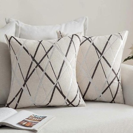 Koristetyynynpäälliset, 2 kpl, kudottu, teksturoitu, chenille, kodikas, moderni, ytimekäs, pehmeä, beige, neliönmuotoinen tyynyliina makuuhuoneeseen, 