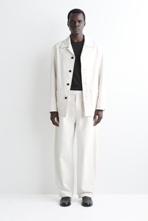 COS Men's Overshirt In Denim in Bianco