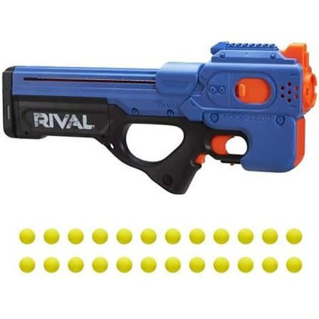 Nerf Rival Charger MXX-1200 blå og Officielle Nerf Rival Skumkugler