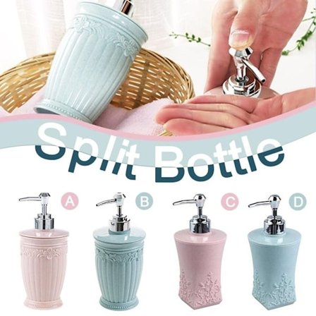 400ml tillbehör för vätskepress för badrum blå rund