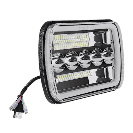 5x7' 7x6' LED-strålkastare Hi-Lo Beam Halo DRL för Jeep Cherokee XJ Wrangler YJ