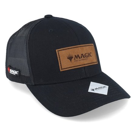 Magic: The Gathering - Mtg Logo Engraved Black Retro Trucker Trucker Black Cap - @ Hatstore