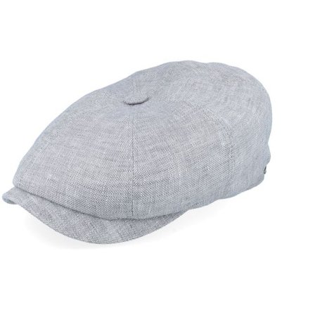 Stetson - Grå flatcap Keps - Hatteras Linen Lith Grey Flat Cap @ Hatstore