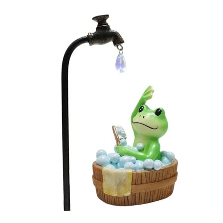 Lille Frø Skulptur Frø Haveindretning Statue Syntetisk Harpiks Frø Ornament Udendørs Plante Dekoration