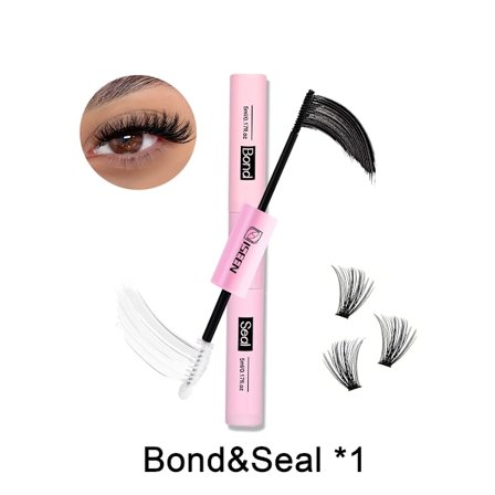 ISEEN Lash Bond and Seal 10ml til Lash Clusters Super Hold Langvarig Ikke-irriterende øjenvippelim til gør-det-selv derhjemme