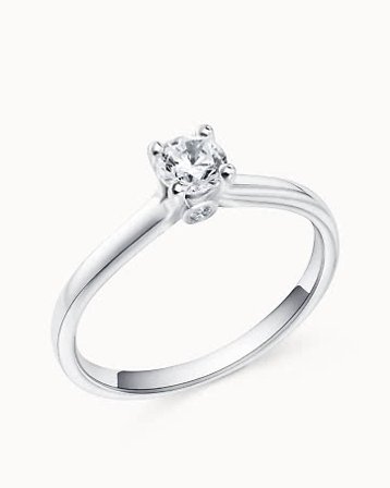 Solitaire Ring Elma 18K White Gold Lab-Grown Diamond 0.50 Carat - Engagement Rings & Wedding Rings from Vanbruun