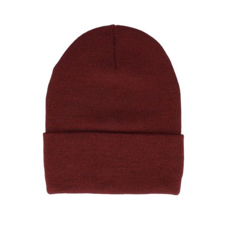 Beechfield - Röd cuff Beanie - Burgundy Original Deep Cuff @ Hatstore