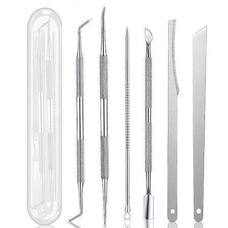 Inåtväxta tånaglar Pedikyr Verktygssats 7st Nagel Manikyr Kit Rostfritt Stål Nagel Vård Behandling för Nagel Korrigering Lindring