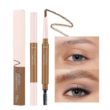 Øjenbrynspen Hurtigtørrende Brynpen Dobbelthovedet Øjenbrynspen med Børste Øjenbrynspen Kompatibel med Pige og Kvinde