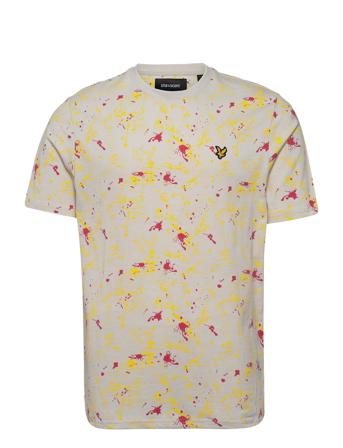 Splatter Print T-Shirt T-shirts Short-sleeved Monivärinen/Kuvioitu Lyle & Scott