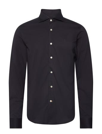 Dressed Jersey Shirt-Slim Fit Tops Shirts Casual Navy Morris