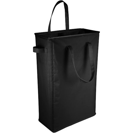 Svart smal klesvaskurv, 39x19x62.5CM, bærbar klesvaskurv