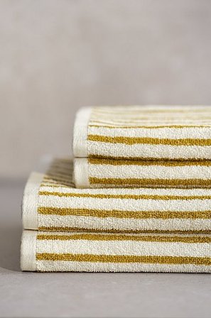 Jotex - Håndklædesæt 4-pak Naturlig hvid/oliven - DIXIE - Køb Håndklædesæt hos Jotex